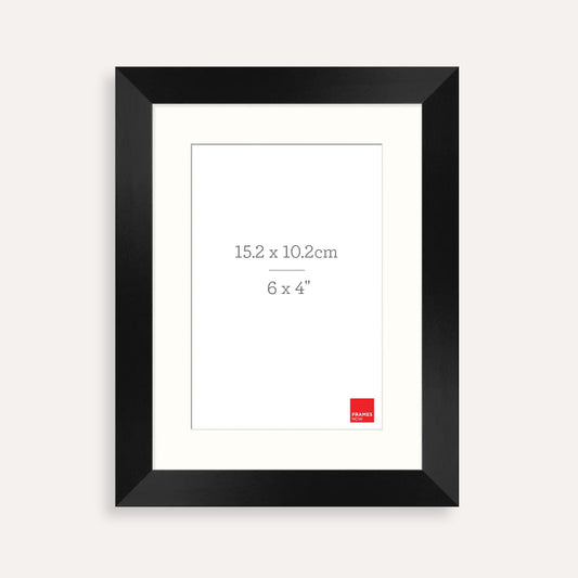 Premium Matte Black Box Picture Frame with Matboard for 15.2 x 10.2cm Artwork