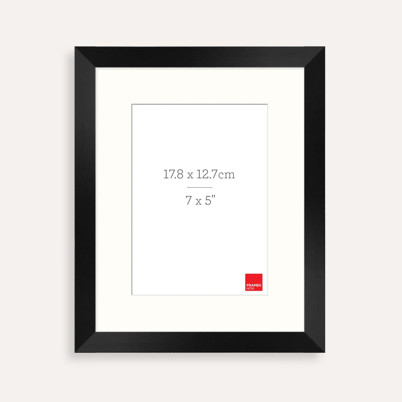 Premium Matte Black Box Picture Frame with Matboard for 17.8 x 12.7cm Artwork