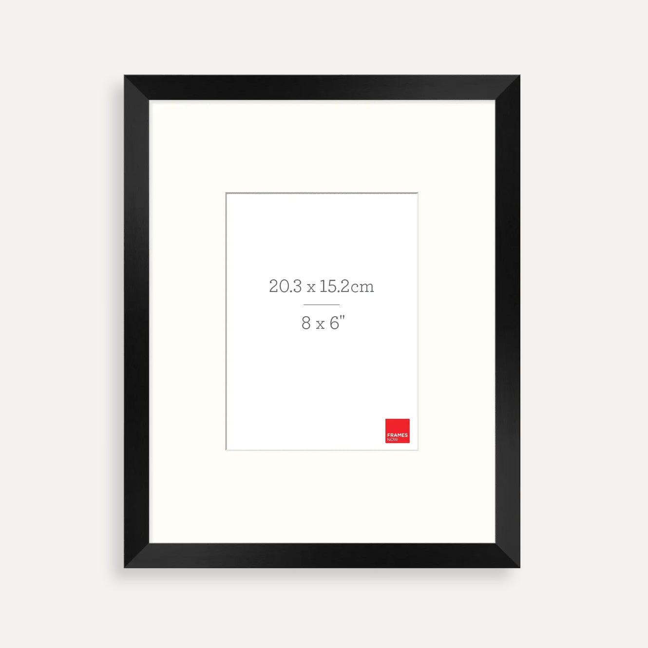 Premium Matte Black Box Picture Frame with Matboard for 20.3 x 15.2cm Artwork