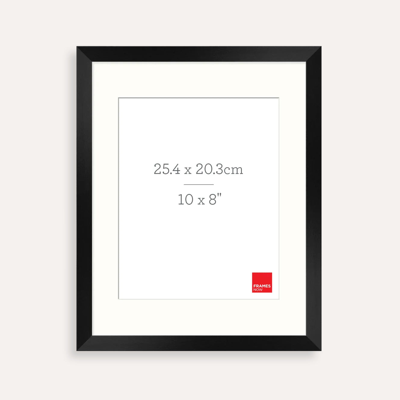 Premium Matte Black Box Picture Frame with Matboard for 25.4 x 20.3cm Artwork