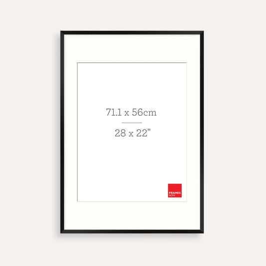Premium Matte Black Box Picture Frame with Matboard for 71.1 x 56cm Artwork