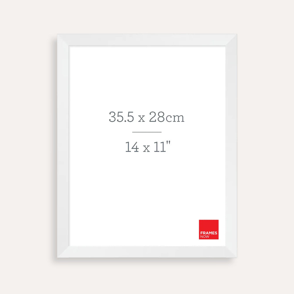 Premium Matte White Box Picture Frame for 35.5 x 28cm Artwork