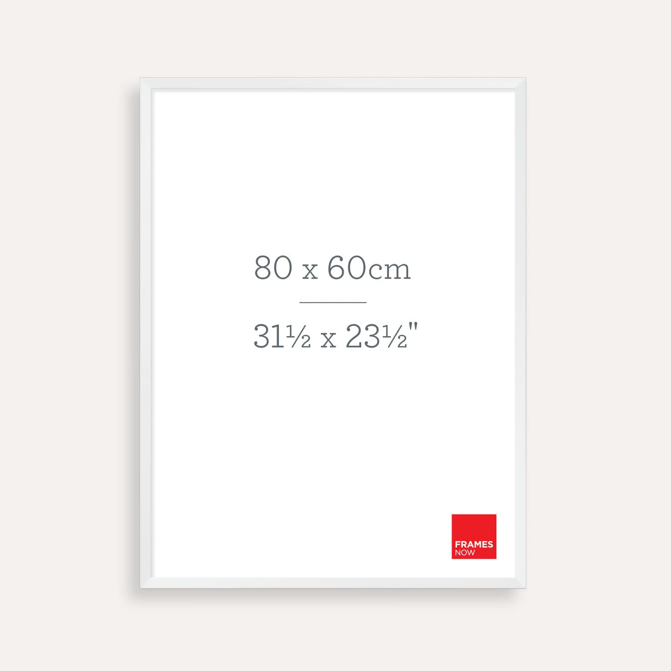 Premium Matte White Box Picture Frame for 80 x 60cm Artwork