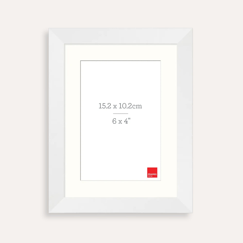Premium Matte White Box Picture Frame with Matboard for 15.2 x 10.2cm Artwork