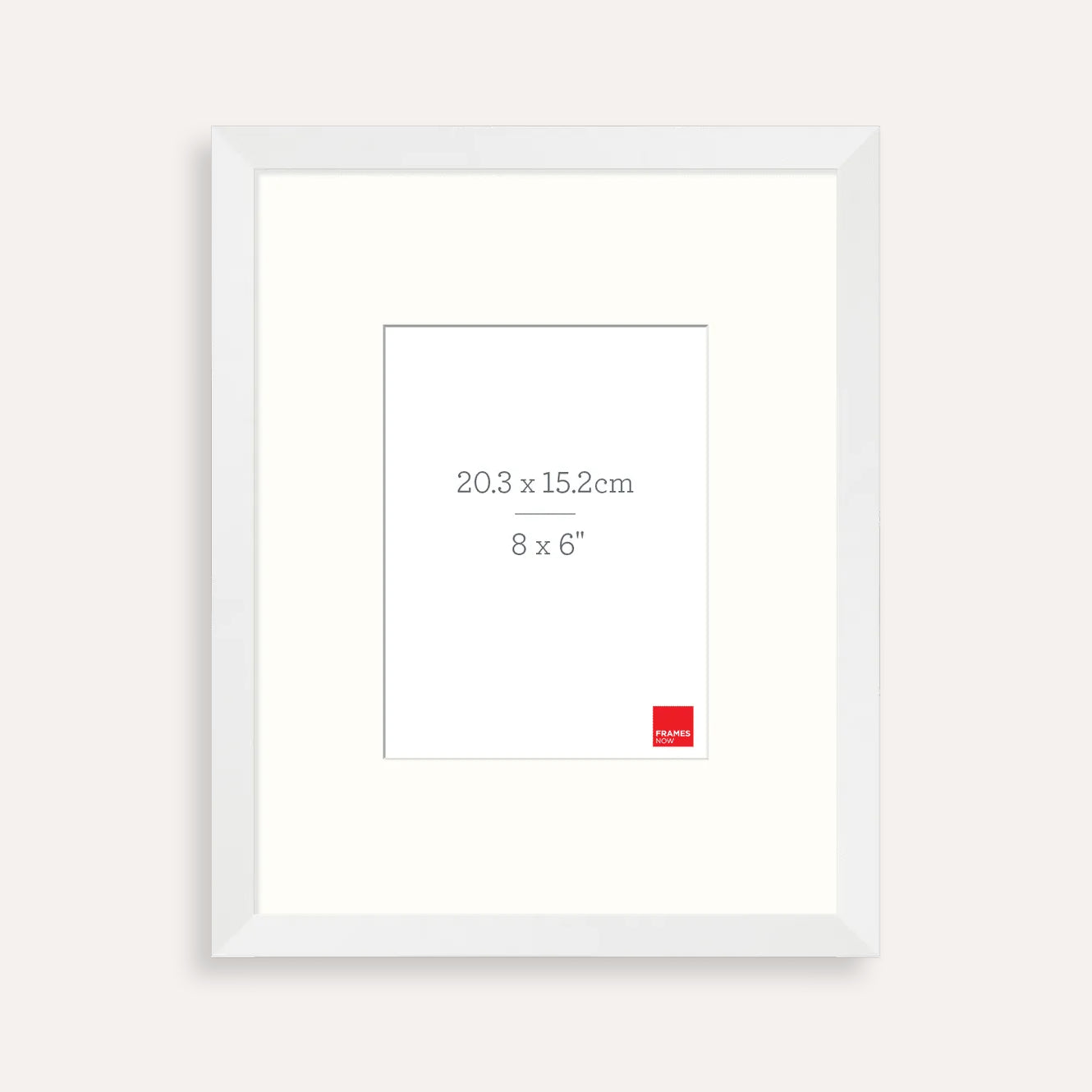 Premium Matte White Box Picture Frame with Matboard for 20.3 x 15.2cm Artwork