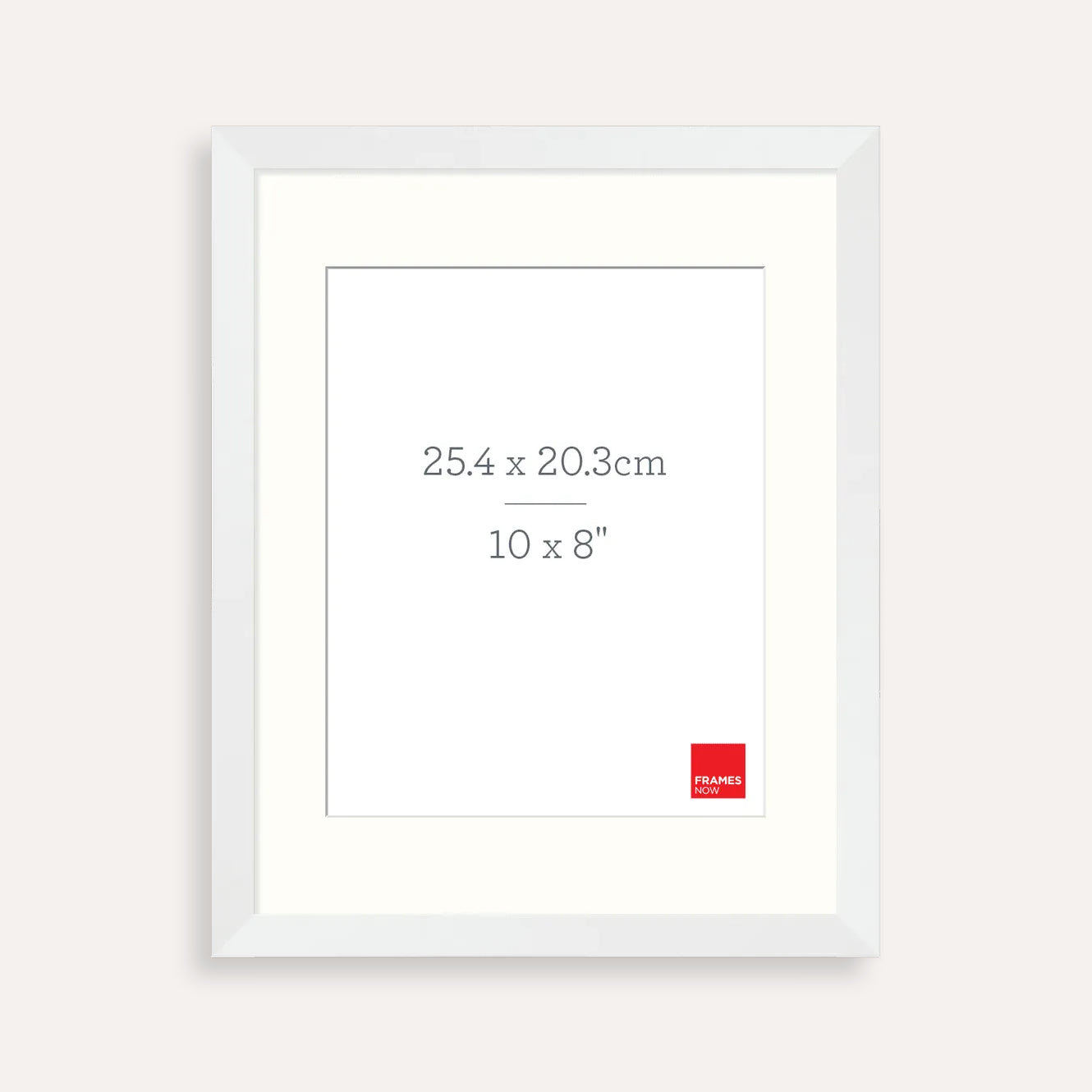 Premium Matte White Box Picture Frame with Matboard for 25.4 x 20.3cm Artwork