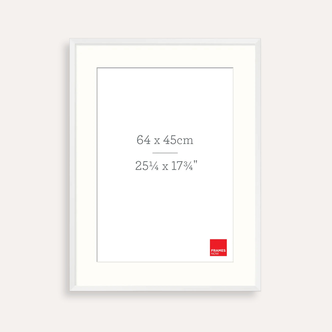 Premium White Box Style Picture Frame with Matboard for 64 x 45cm Artwork