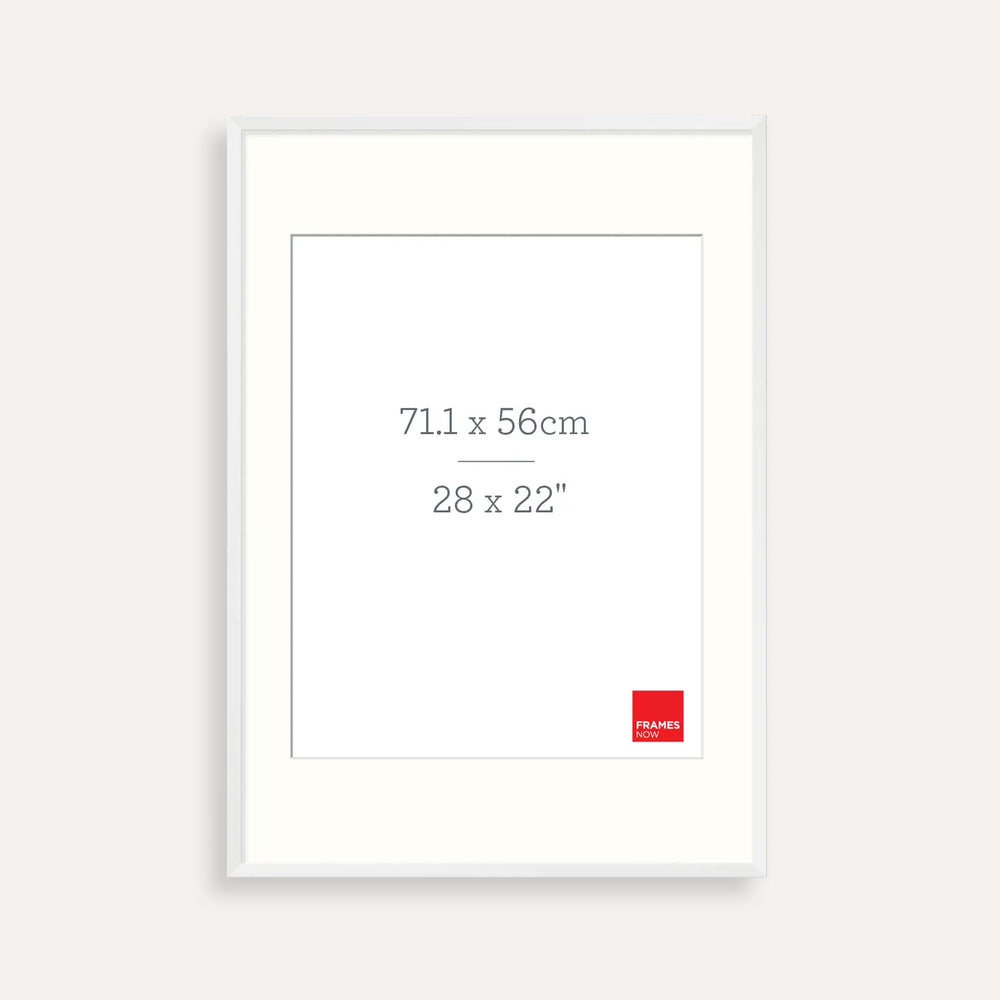 Premium White Box Style Picture Frame with Matboard for 71.1 x 56cm Artwork
