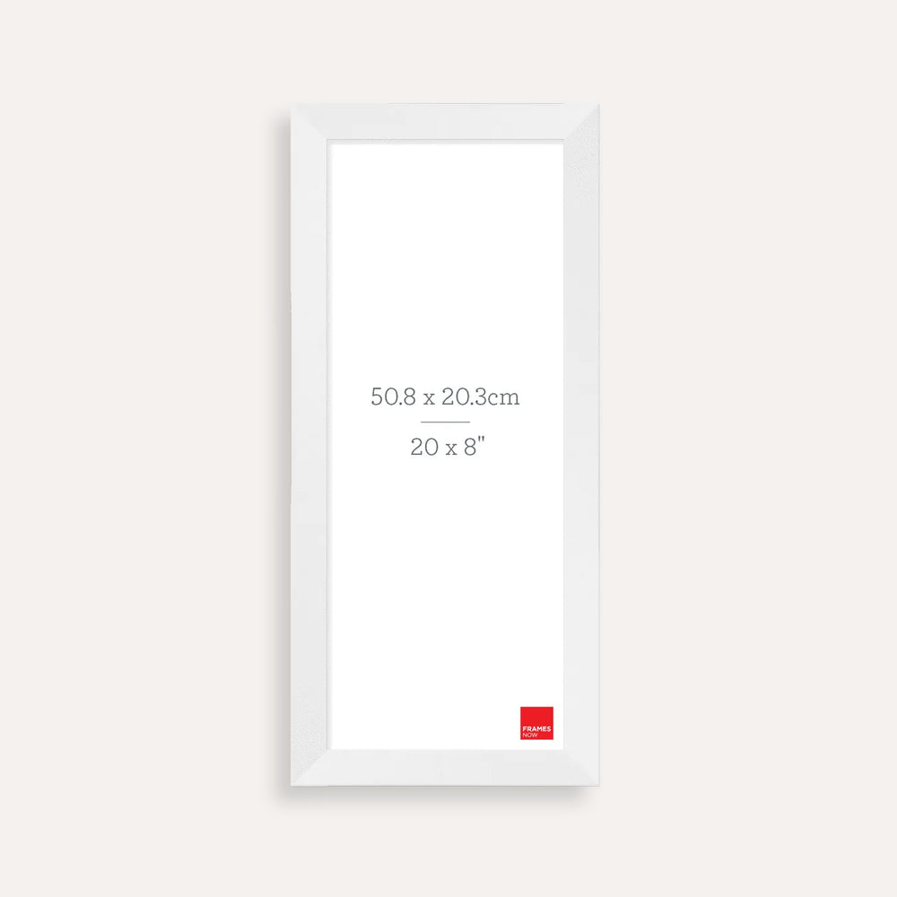 Premium Matte White Panoramic Picture Frame for 50.8 x 20.3cm Artwork