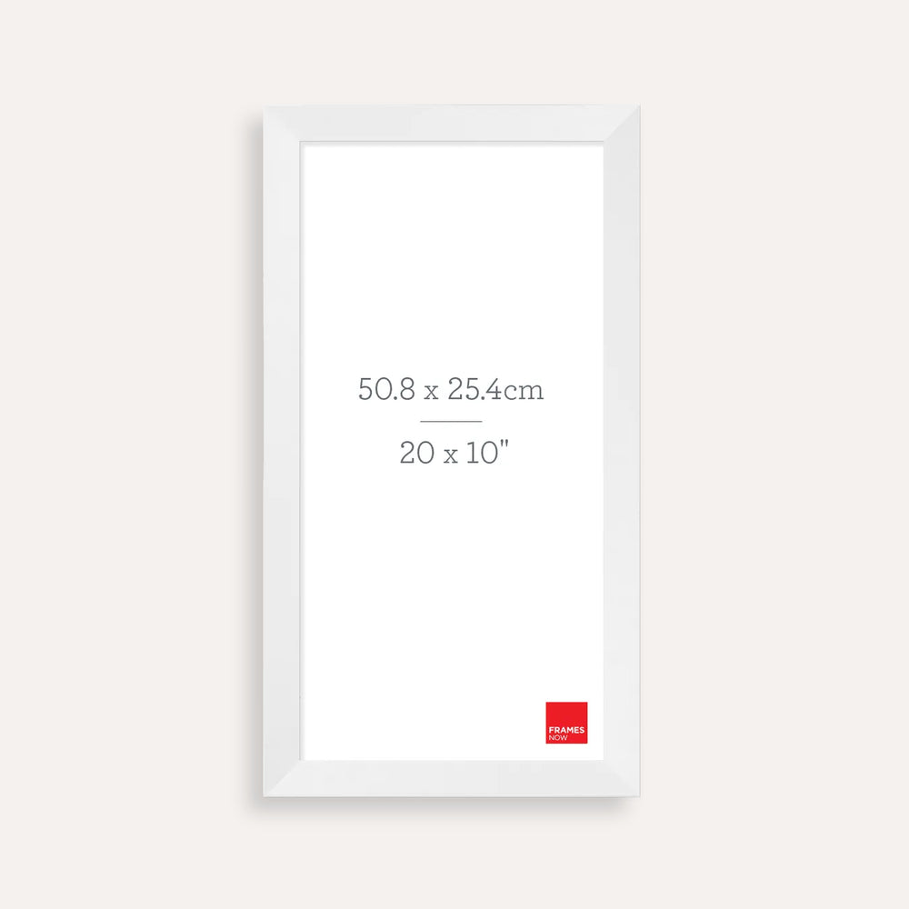 Premium Matte White Panoramic Picture Frame for 50.8 x 25.4cm Artwork