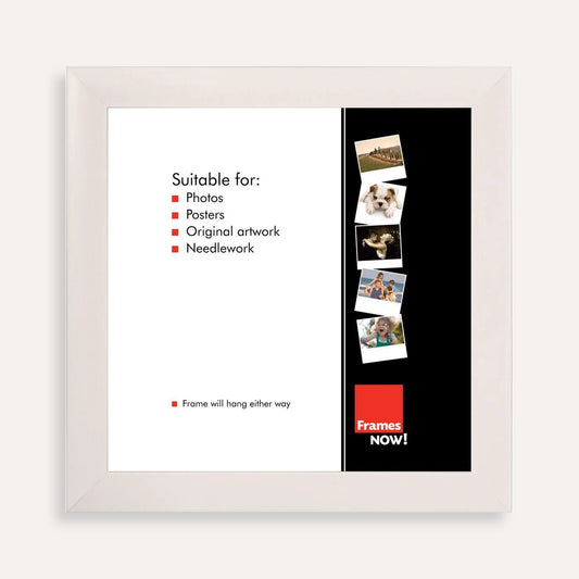 Premium Matte White Square Picture Frame for 12.7 x 12.7cm Artwork