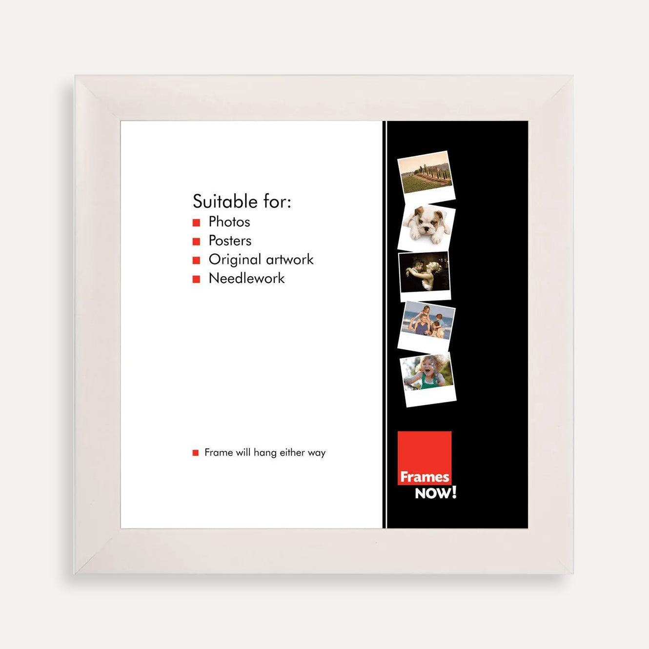 Premium Matte White Square Picture Frame for 40.6 x 40.6cm Artwork