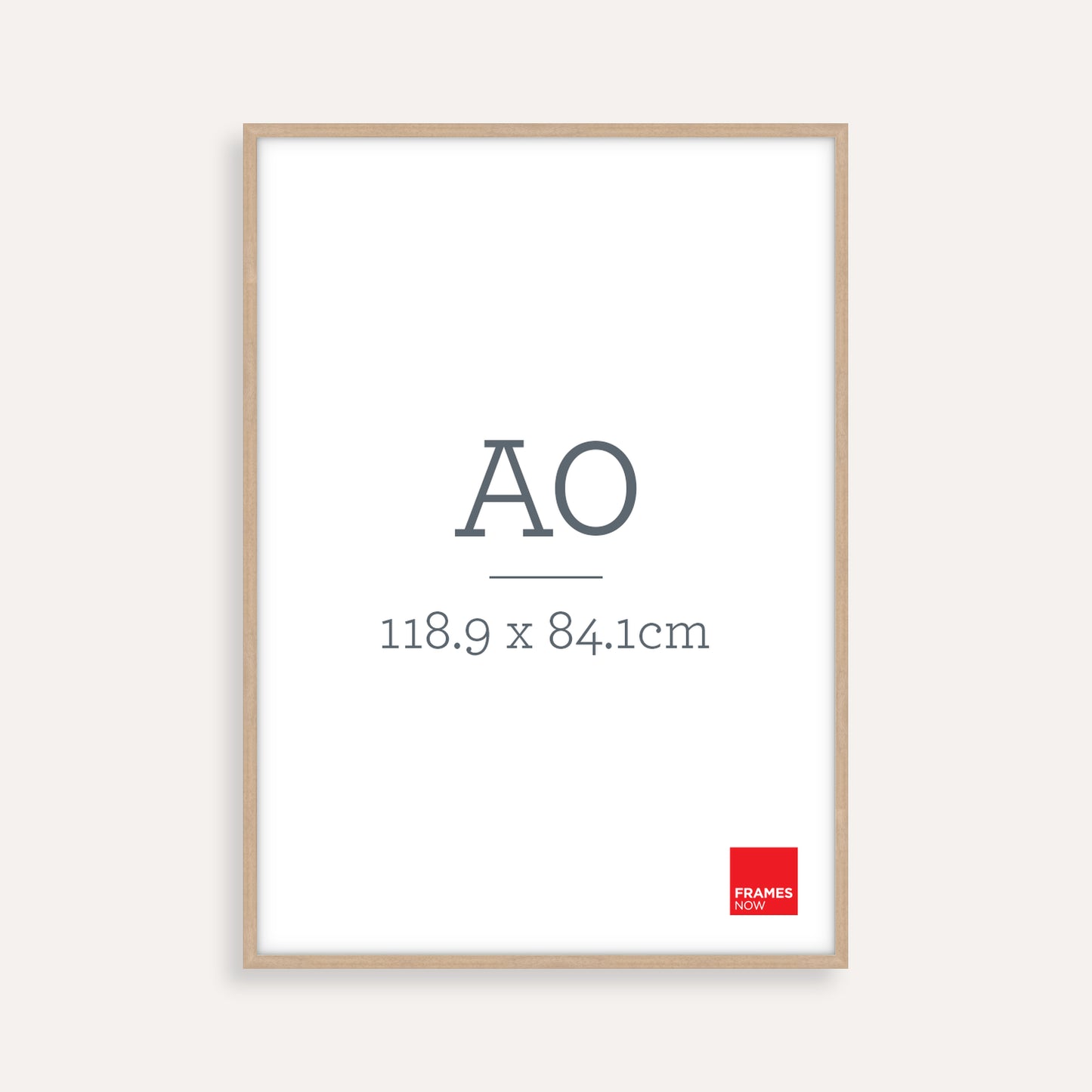 Premium Natural Oak A0 Picture Frame - Genuine Timber Frame for Art & Photos