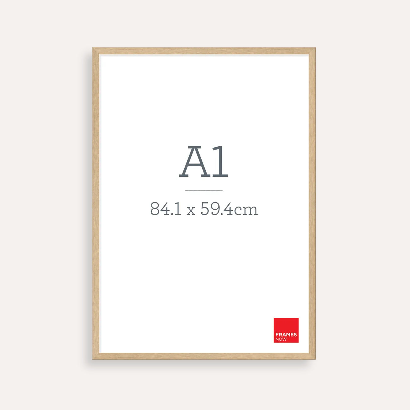 Premium Natural Oak A1 Picture Frame - Stylish Timber Look for Large Art & Posters