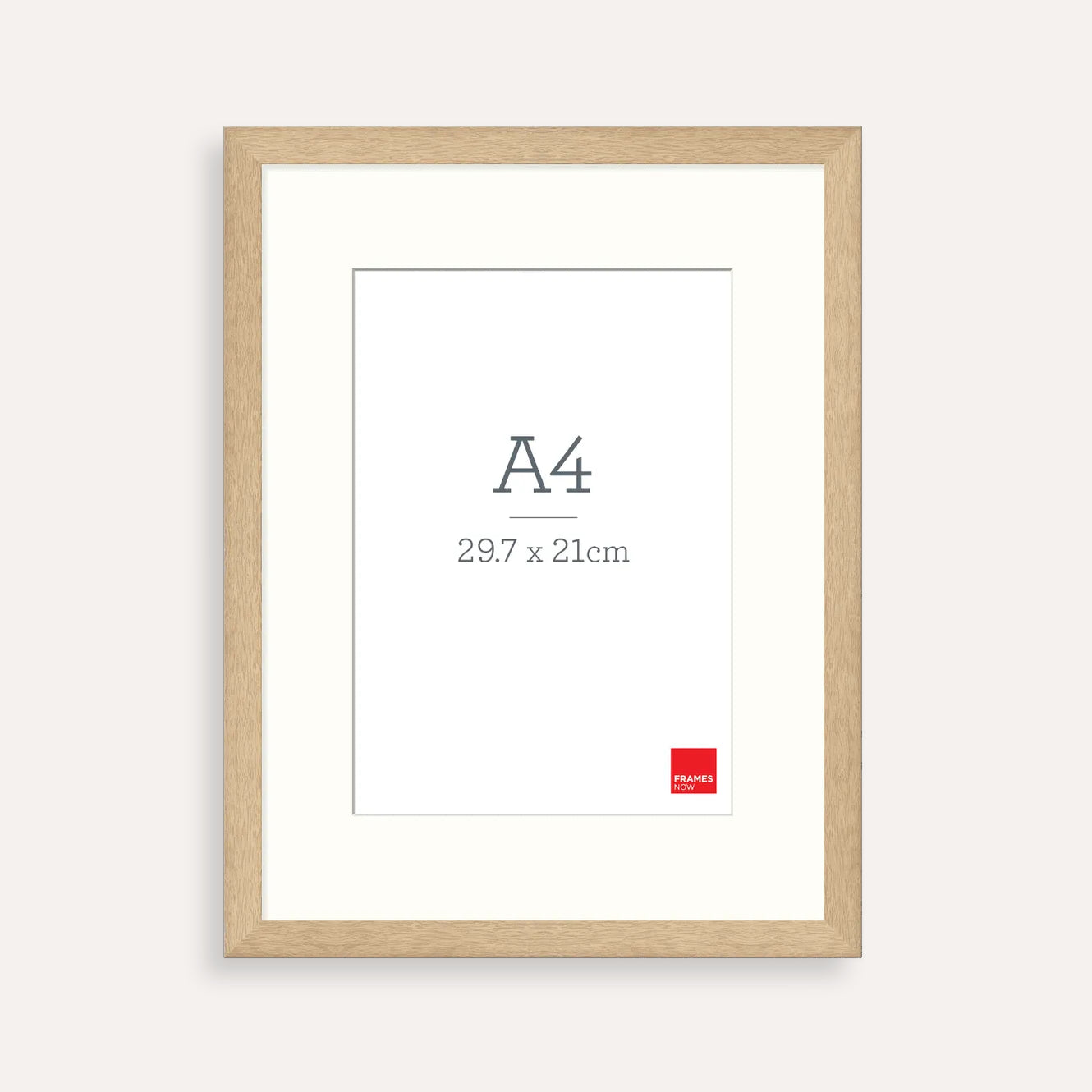 Premium Natural Oak A4 Picture Frame with Matboard – Elegant Display for Art, Photos & Certificates