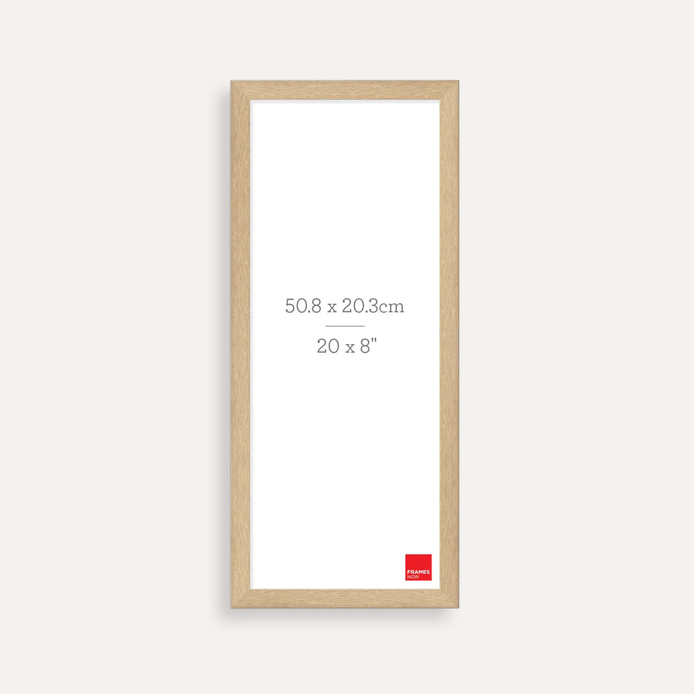 Premium Natural Oak Panoramic Picture Frame for 50.8 x 20.3cm Artwork