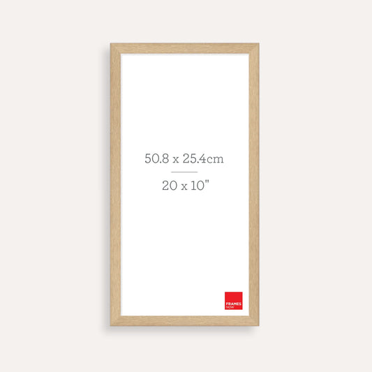 Premium Natural Oak Panoramic Picture Frame for 50.8 x 25.4cm Artwork