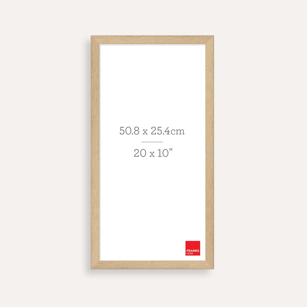 Premium Natural Oak Panoramic Picture Frame for 50.8 x 25.4cm Artwork