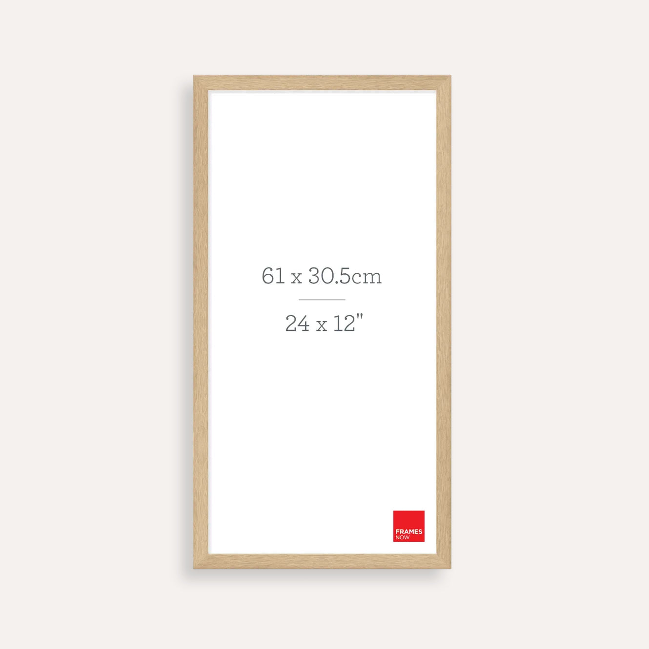 Premium Natural Oak Panoramic Picture Frame for 61 x 30.5cm Artwork