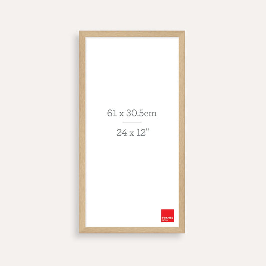 Premium Natural Oak Panoramic Picture Frame for 61 x 30.5cm Artwork