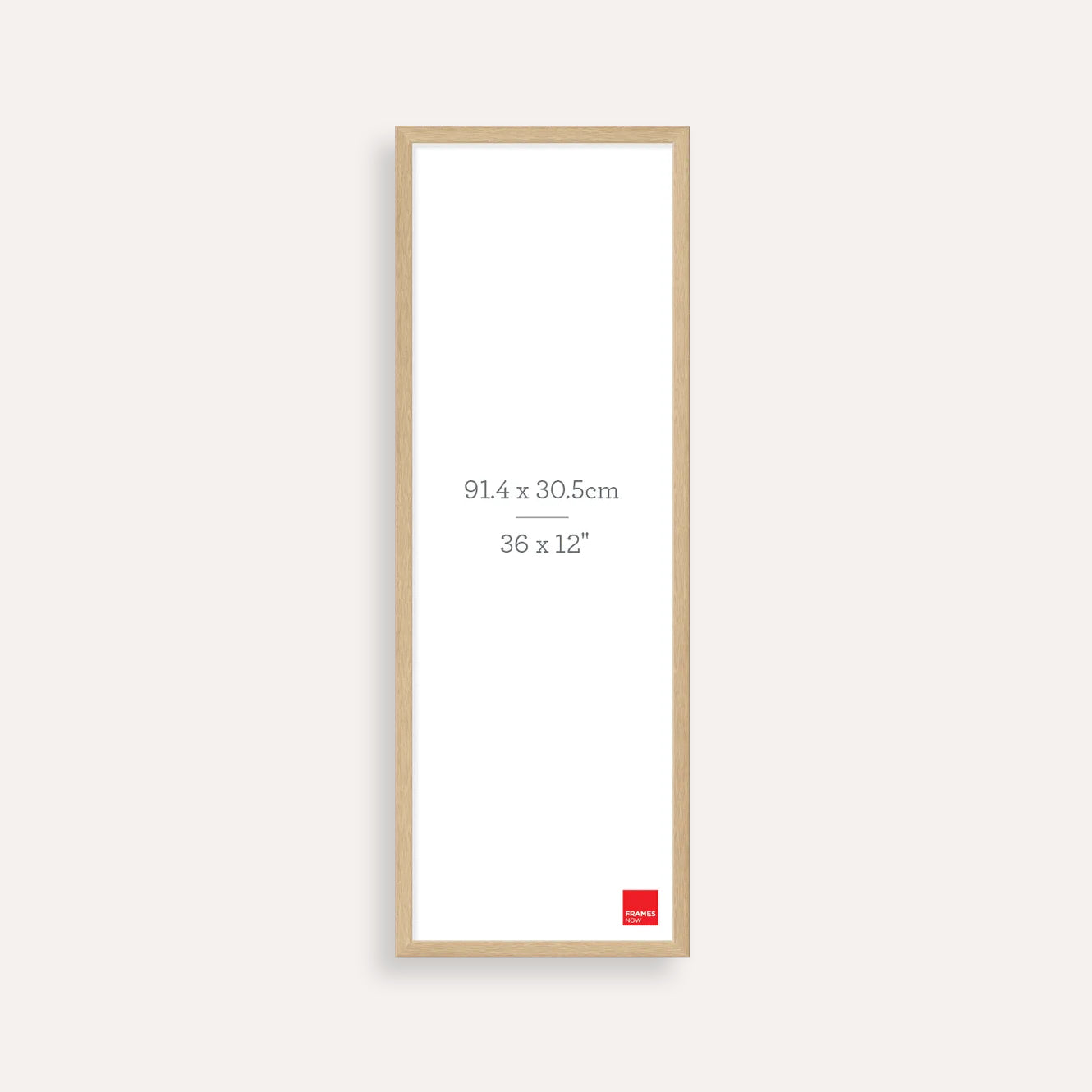 Premium Natural Oak Panoramic Picture Frame for 91.4 x 30.5cm Artwork