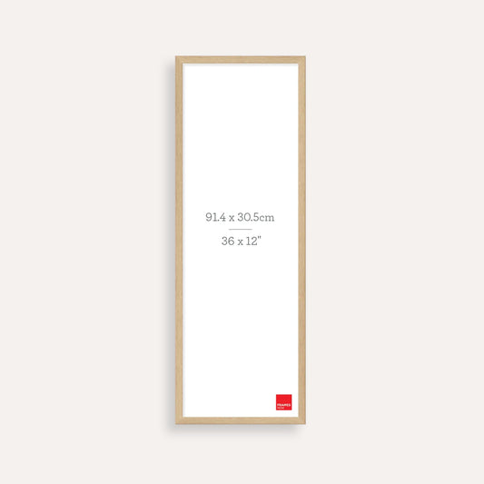 Premium Natural Oak Panoramic Picture Frame for 91.4 x 30.5cm Artwork