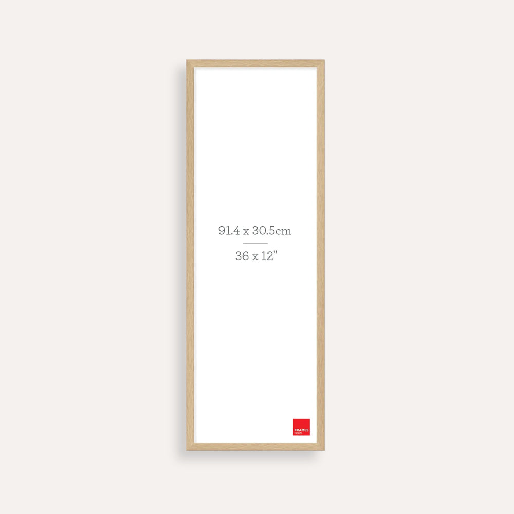 Premium Natural Oak Panoramic Picture Frame for 91.4 x 30.5cm Artwork