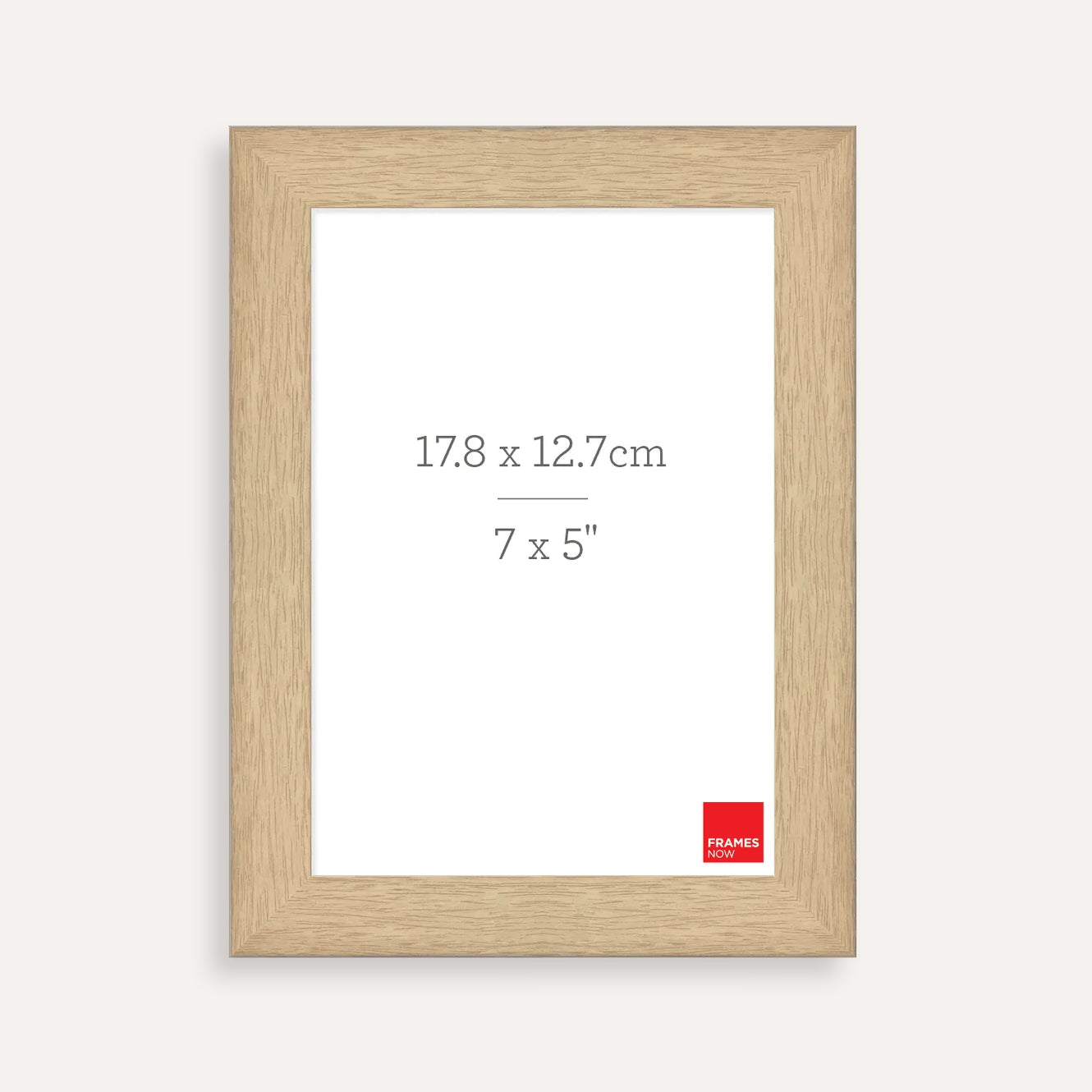 Premium Natural Oak Picture Frame for 17.8 x 12.7cm Artwork