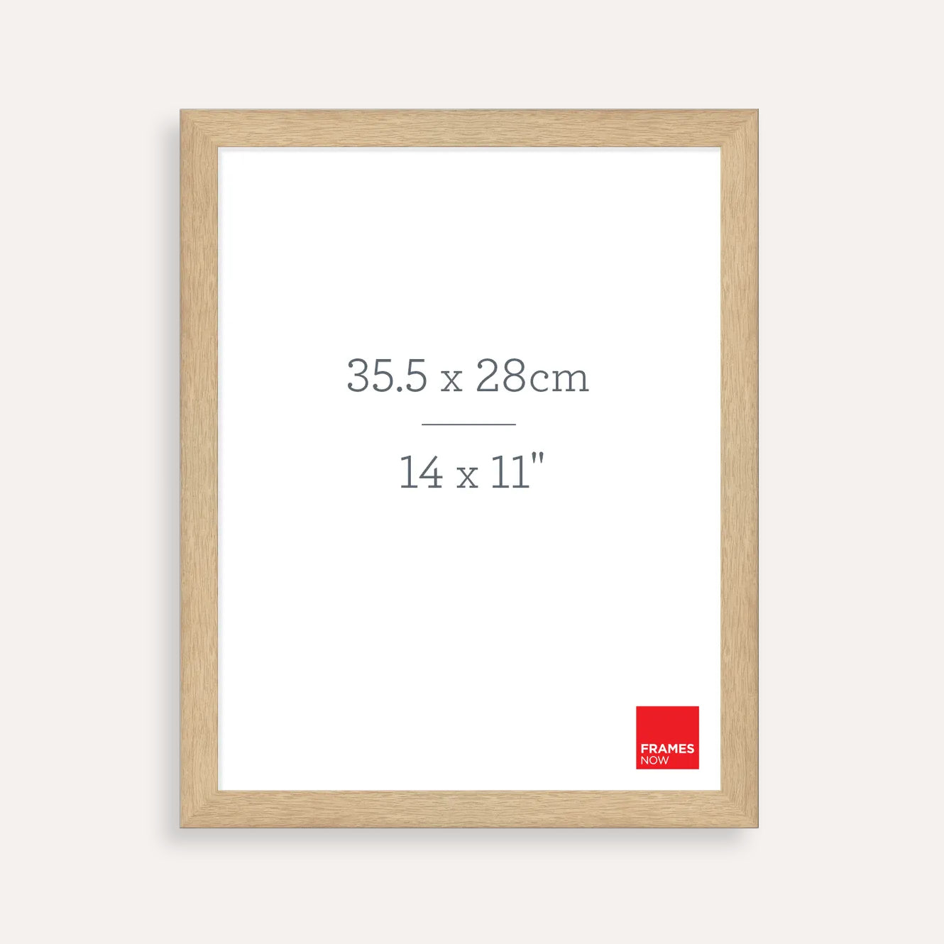 Premium Natural Oak Picture Frame for 35.5 x 28cm Artwork