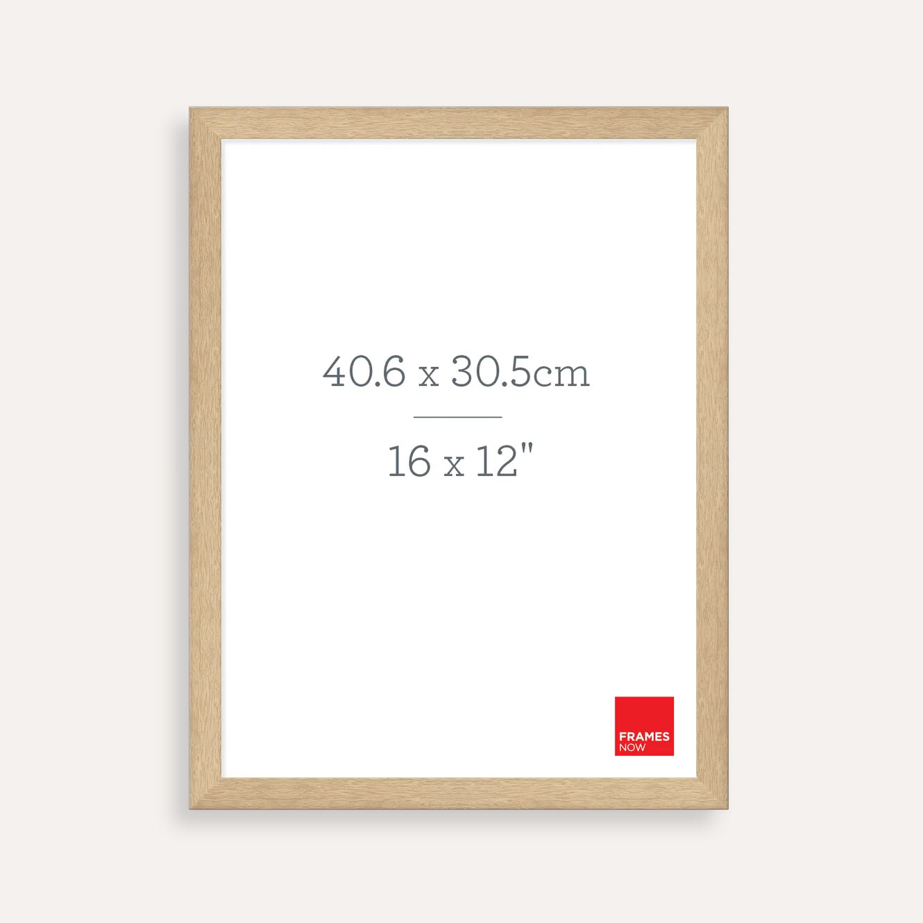 Premium Natural Oak Picture Frame for 40.6 x 30.5cm Artwork
