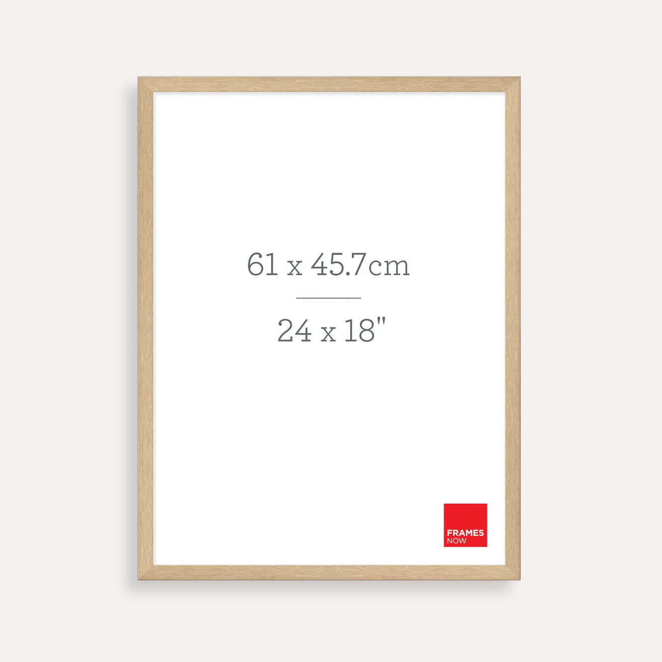 Premium Natural Oak Picture Frame for 61 x 45.7cm Artwork