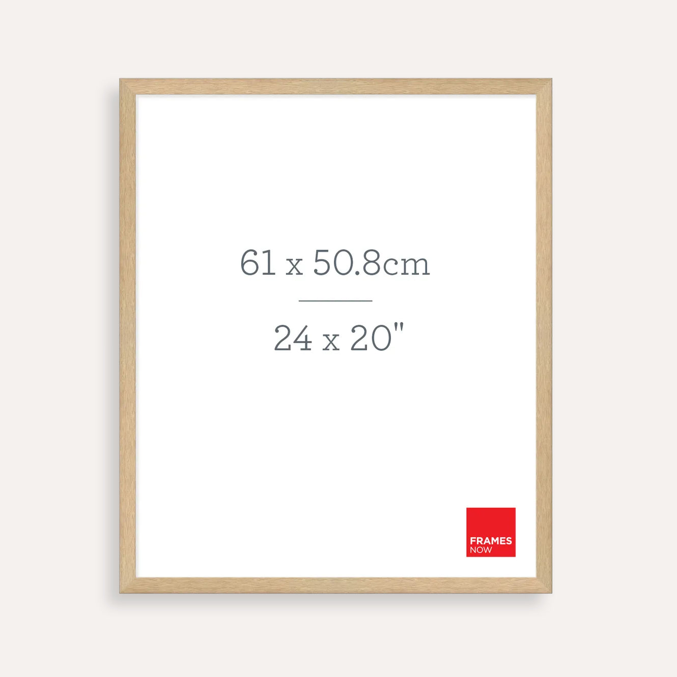 Premium Natural Oak Picture Frame for 61 x 50.8cm Artwork