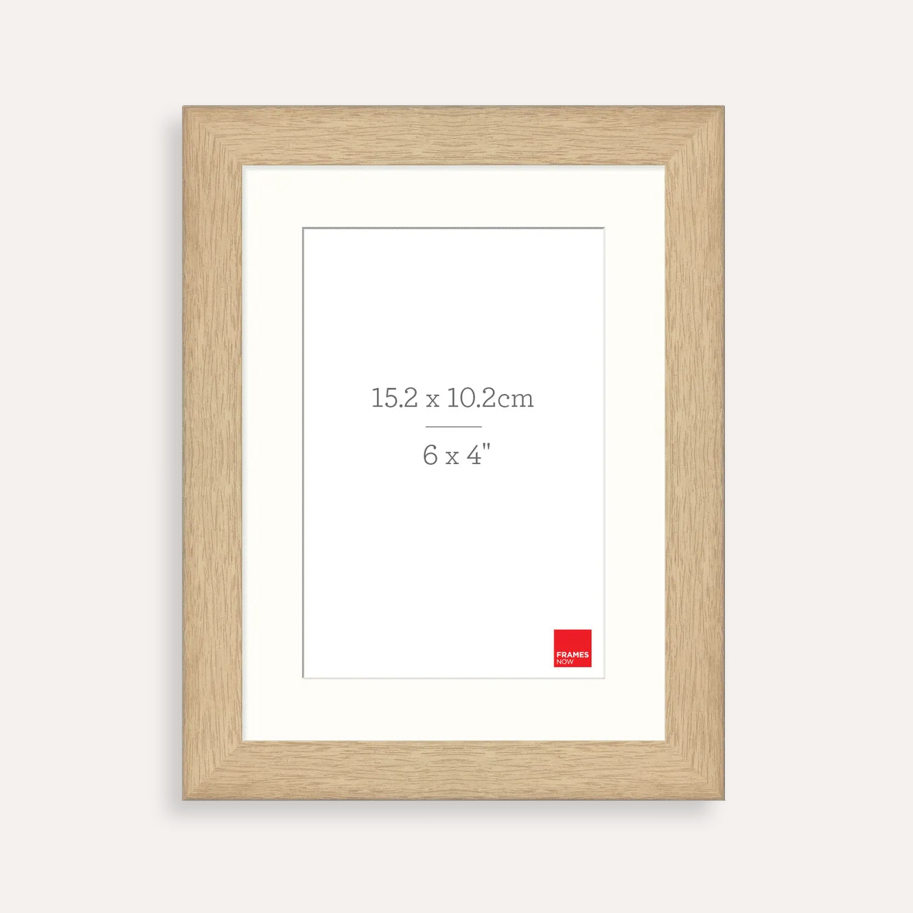 Premium Natural Oak Picture Frame with Matboard for 15.2 x 10.2cm Artwork