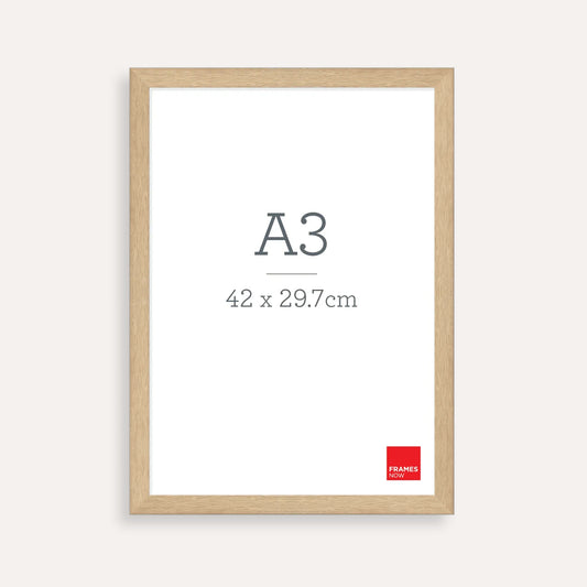 Premium Oak A3 Picture Frame – Natural Timber Look for Artwork, Photography & Certificates