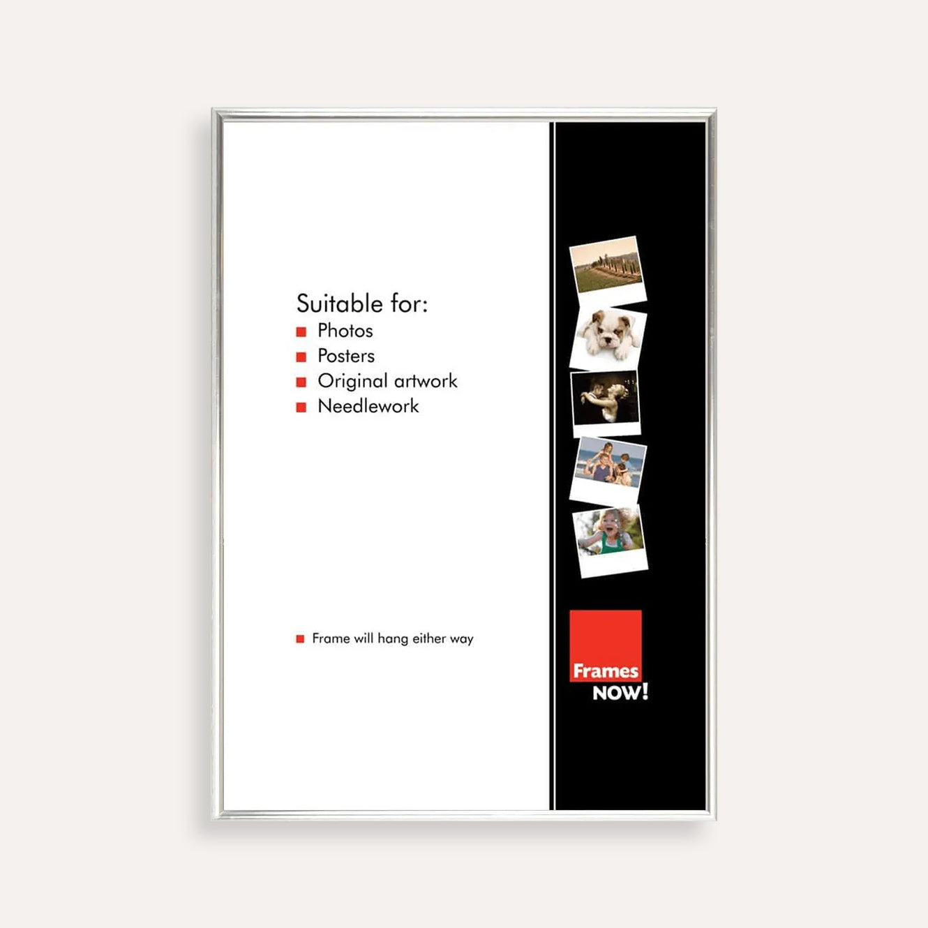 Premium Silver Aluminium Picture Frame for 25.4 x 20.3cm Artwork