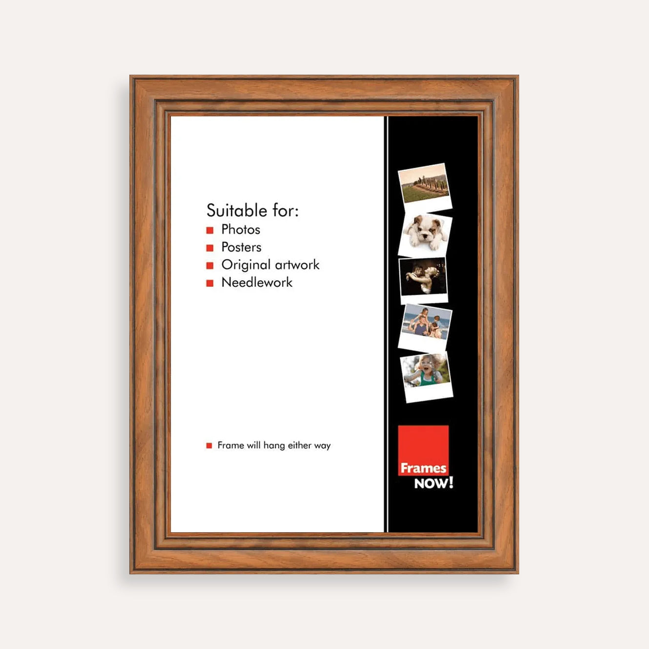 Premium Traditional Walnut Picture Frame for 64 x 45cm Artwork