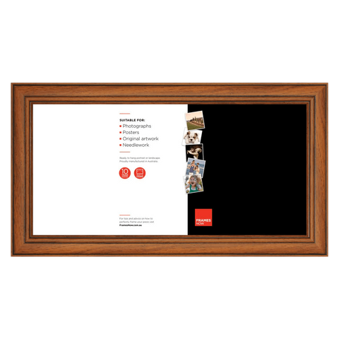Premium Traditional Walnut Panoramic Picture Frame for 91.4 x 30.5cm Artwork
