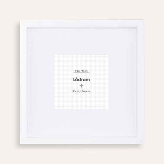 White Shadow Box Picture Frame for 15.2 x 15.2cm Artwork