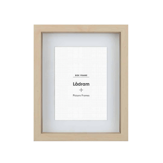 Eco Shadow Box Picture Frame with Matboard for 17.8 x 12.7cm Artwork