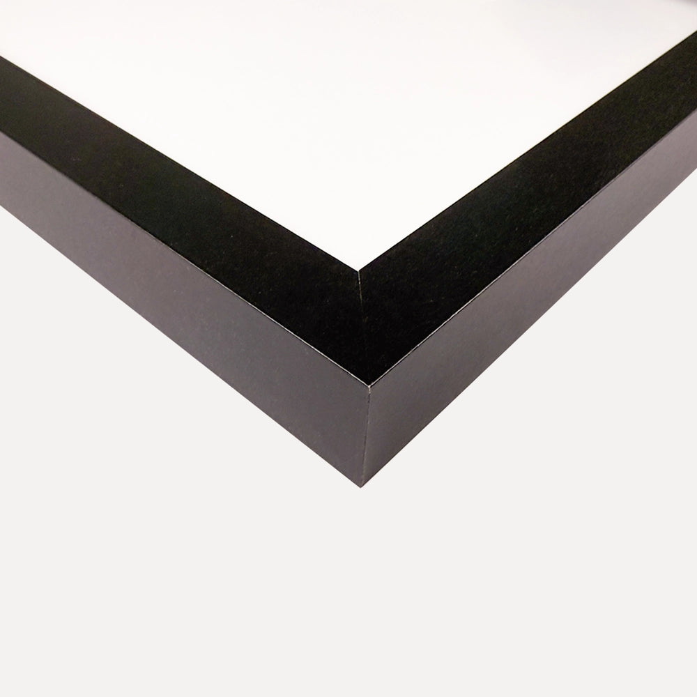 Linear Matte Black Picture Frame for A4 Artwork
