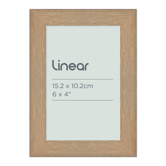 Linear Natural Oak Finish Picture Frame for 15.2 x 10.2cm Artwork