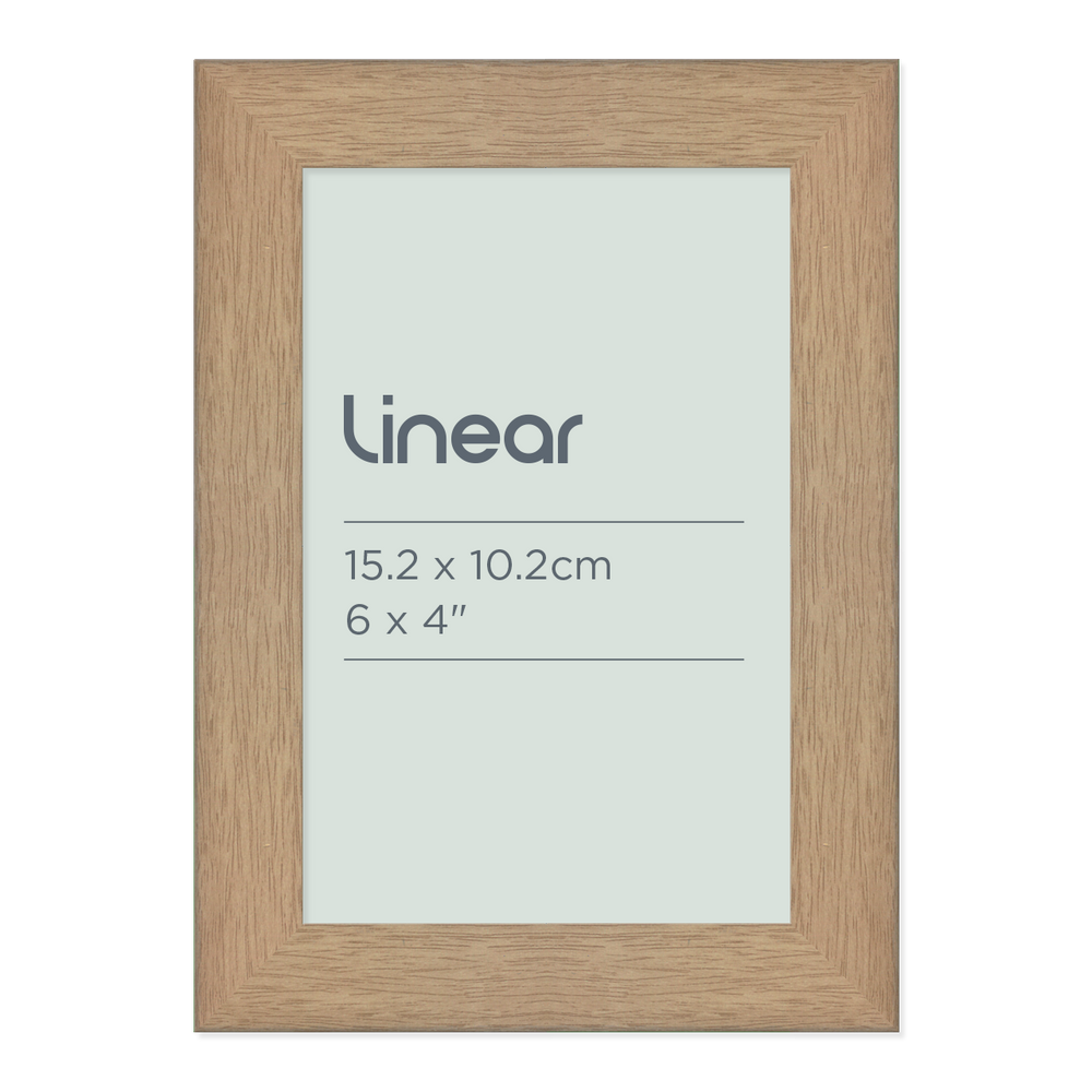 Linear Natural Oak Finish Picture Frame for 15.2 x 10.2cm Artwork