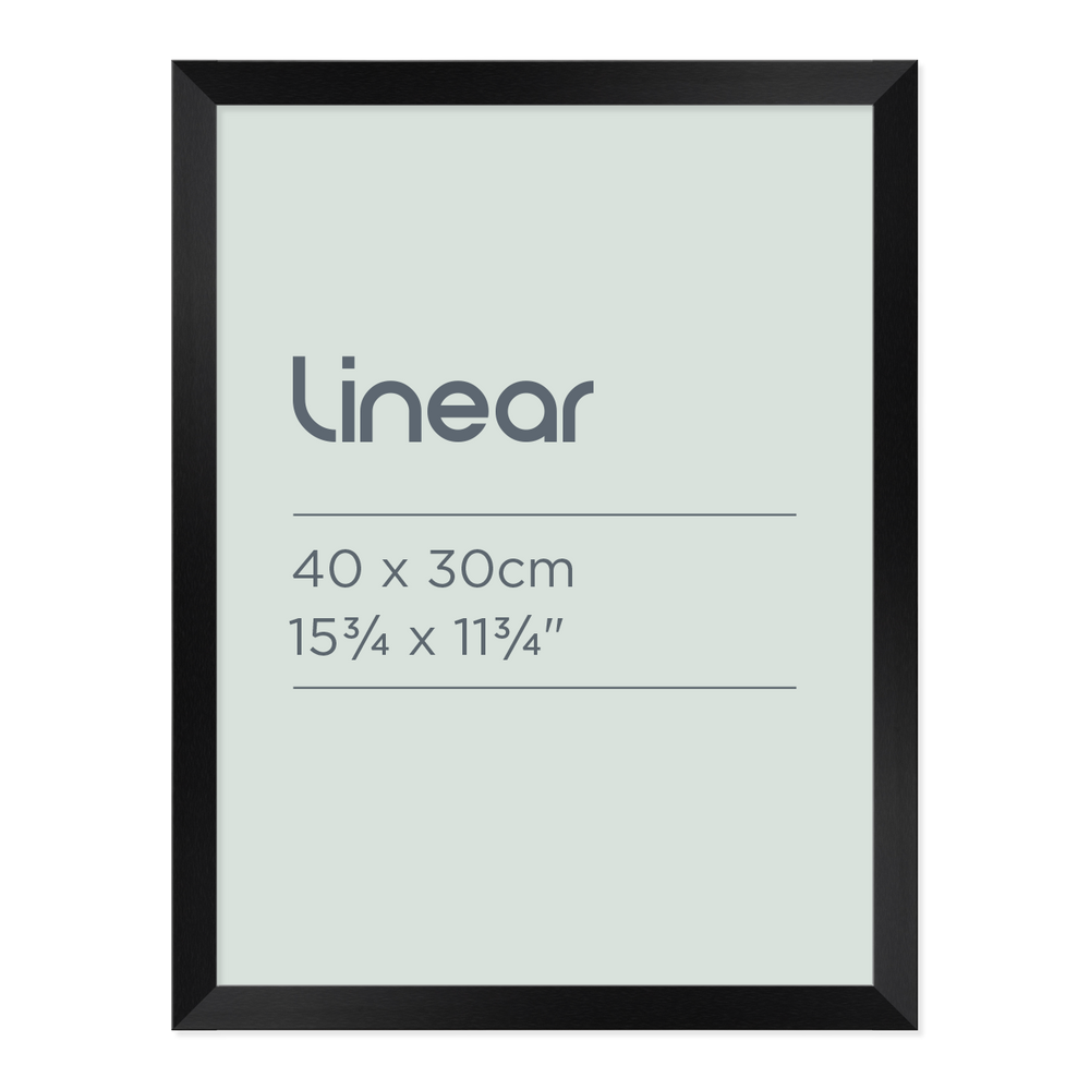 Linear Black Picture Frame For 40 x 30cm Artwork