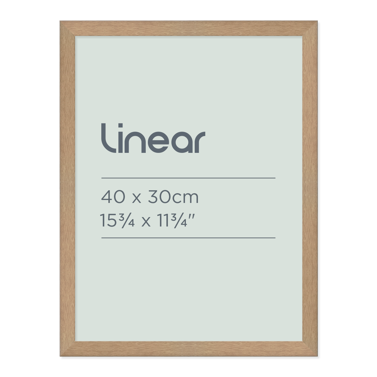 Linear Natural Picture Frame for 40 x 30cm Artwork