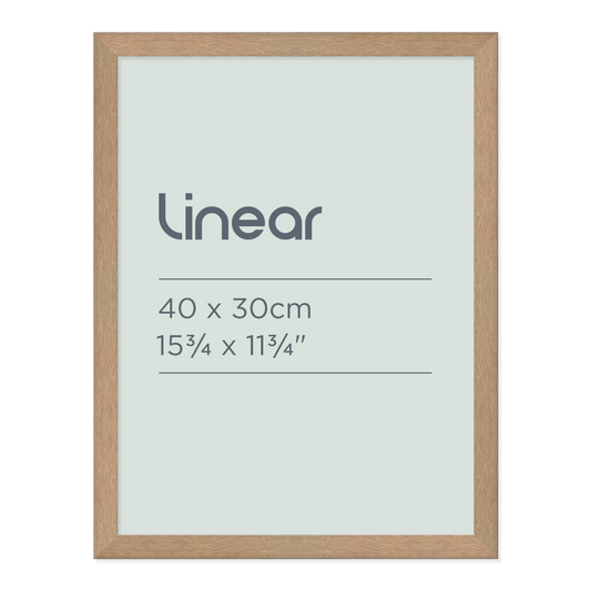 Linear Natural Picture Frame for 40 x 30cm Artwork