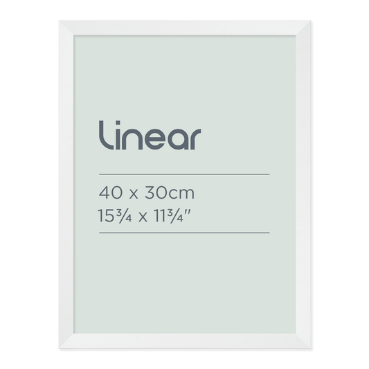 Linear White Picture Frame For 40 x 30cm Artwork