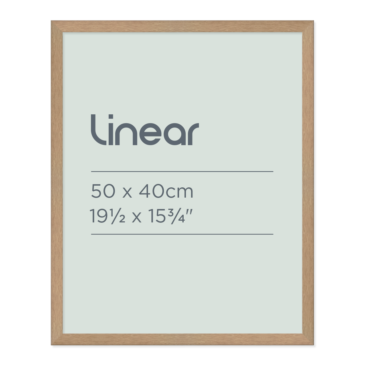 Linear Natural Picture Frame for 50 x 40cm Artwork