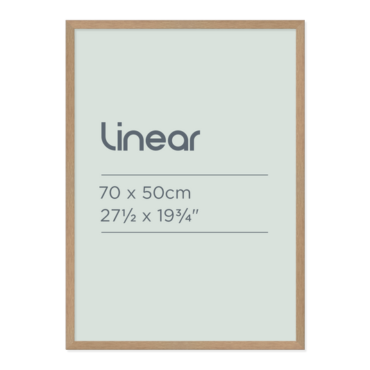 Linear Natural Picture Frame for 70 x 50cm Artwork