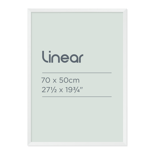 Linear White Picture Frame for 70 x 50cm Artwork
