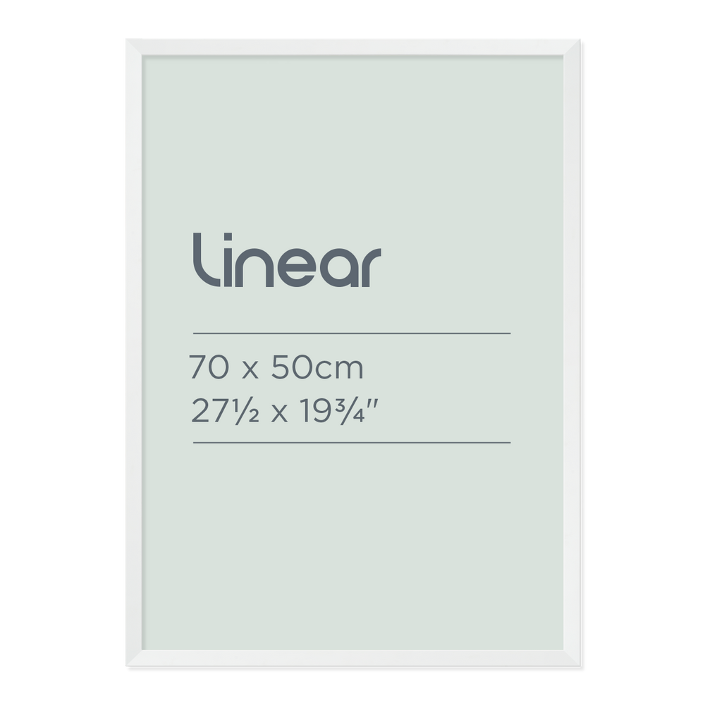 Linear White Picture Frame for 70 x 50cm Artwork